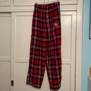 49ers flannel pajama bottoms women’s size medium